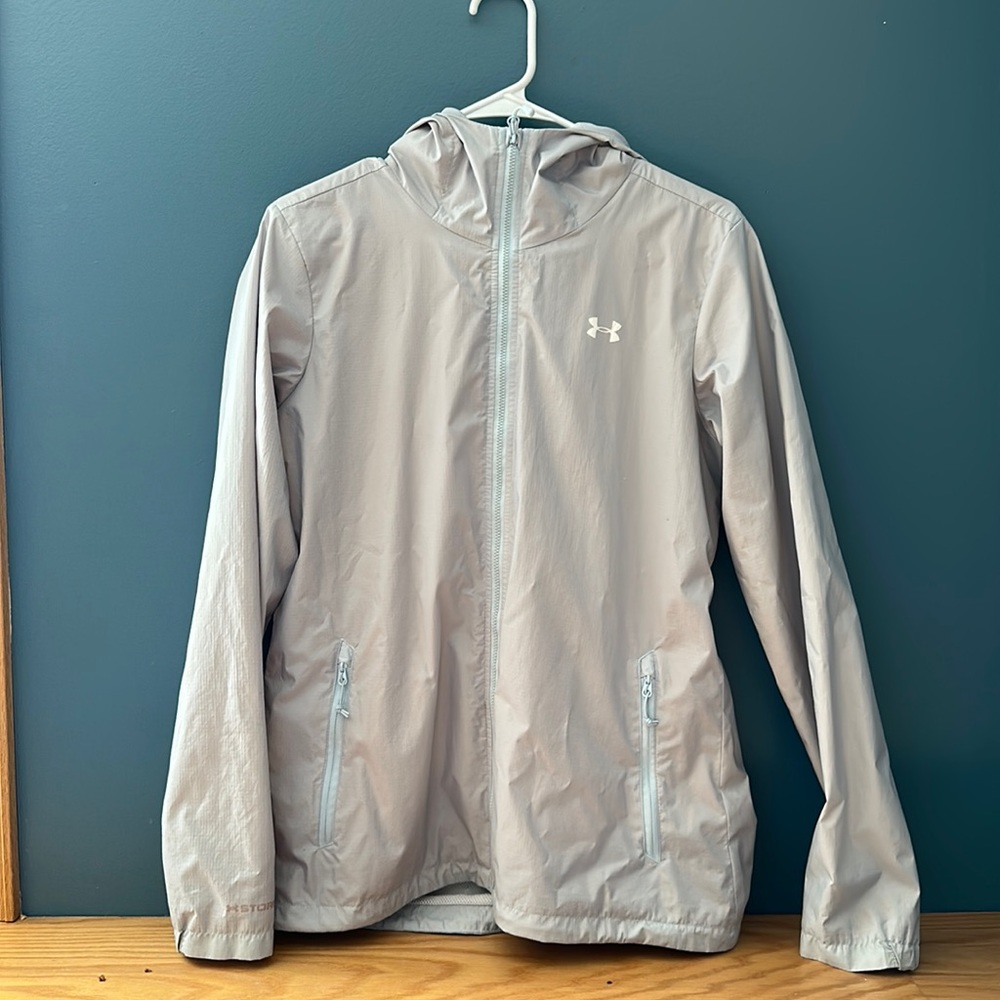 Under armour women blue rain jacket